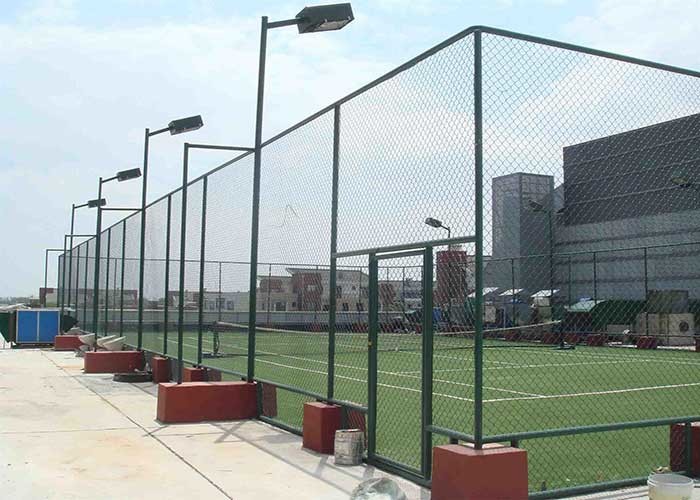 Flexible PVC Coated Chain Link Fence For Temporary Isolation