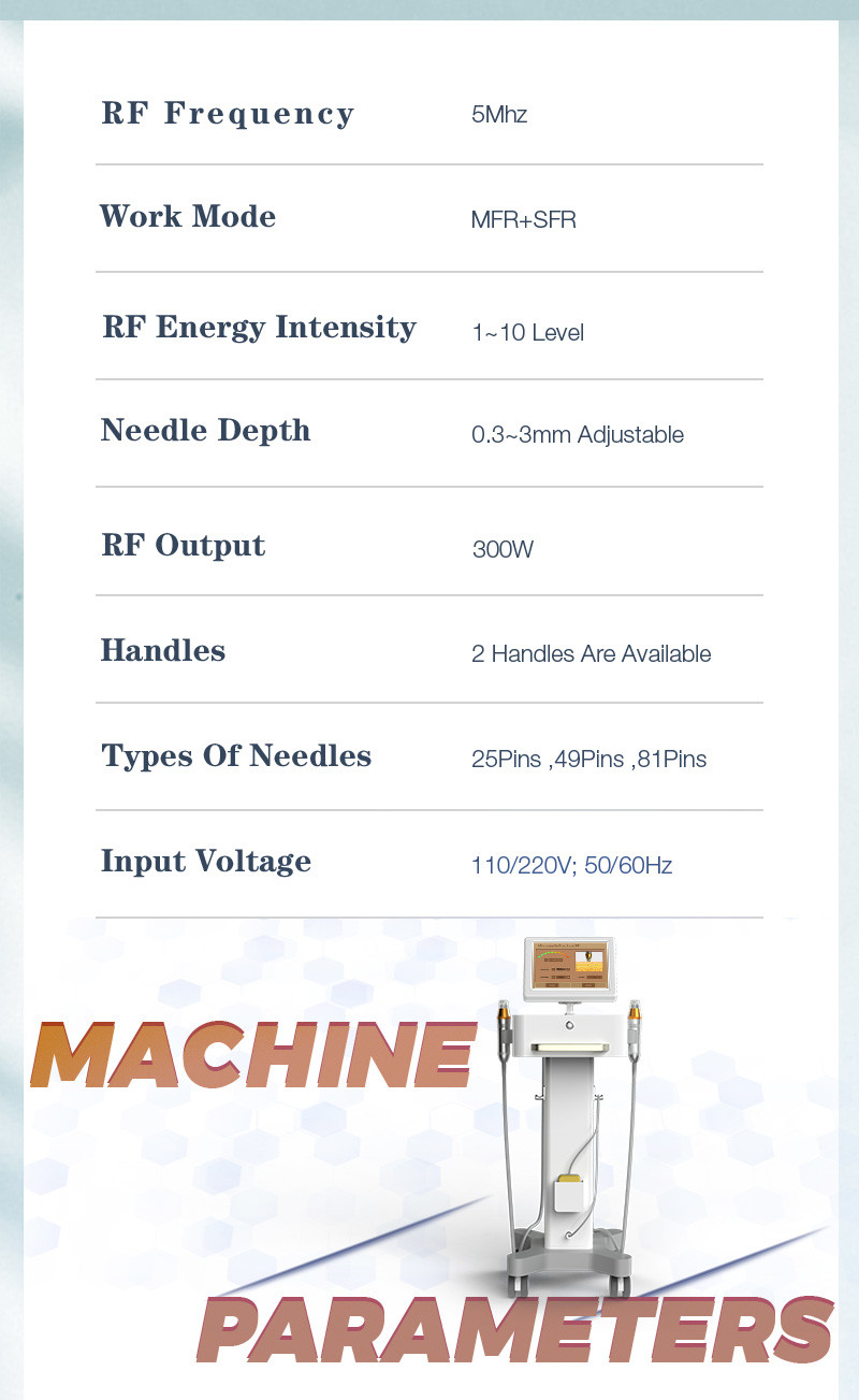 RF Micro Needle Acne Scar Removal Laser Machine Fractional Microneedling
