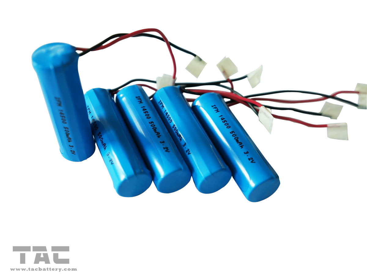 14505 AA 3.2V LiFePO4 Battery Pack With Wire For Road Studs