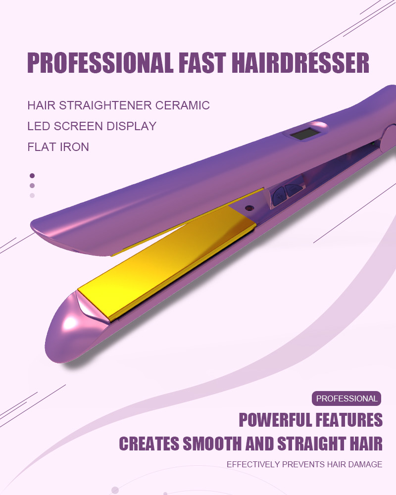 MCH heater 2 In 1 Hair Straightener Curling Iron With 3D Floating Plates