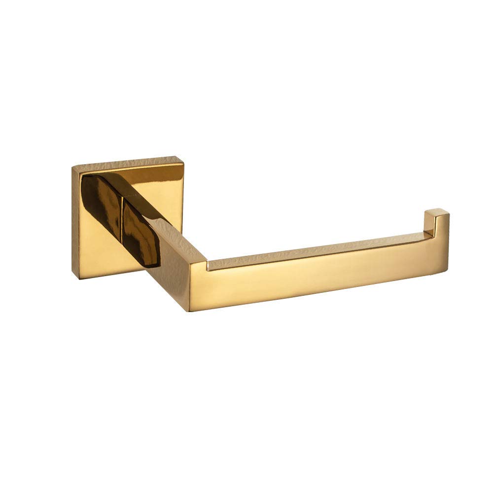 Metal Wall Mount Toilet Paper Holder Polished Golden Toilet Roll Hanger