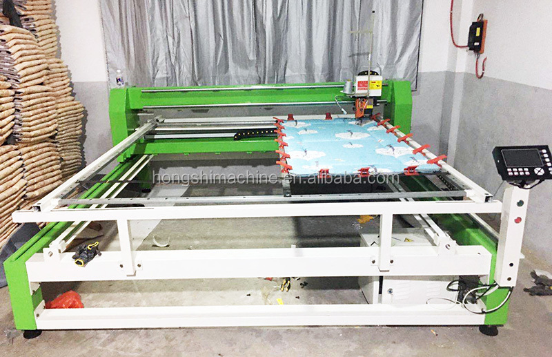 Moving head mattress automatic bed cover making machine home used cotton quilt textile shop use quilting machine