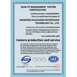 Shenzhen Huachuang Micro Vision Technology Co., Ltd. Certifications