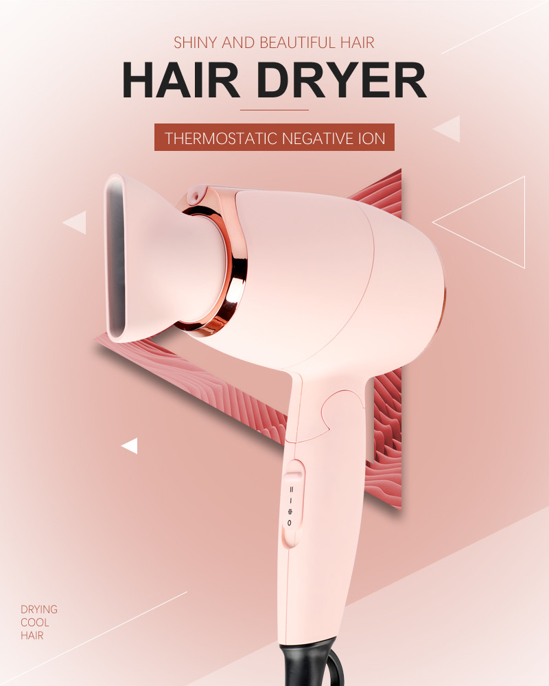 OEM Lightweight Blow Dryer , 110-240V Hang Up Hair Dryer portable