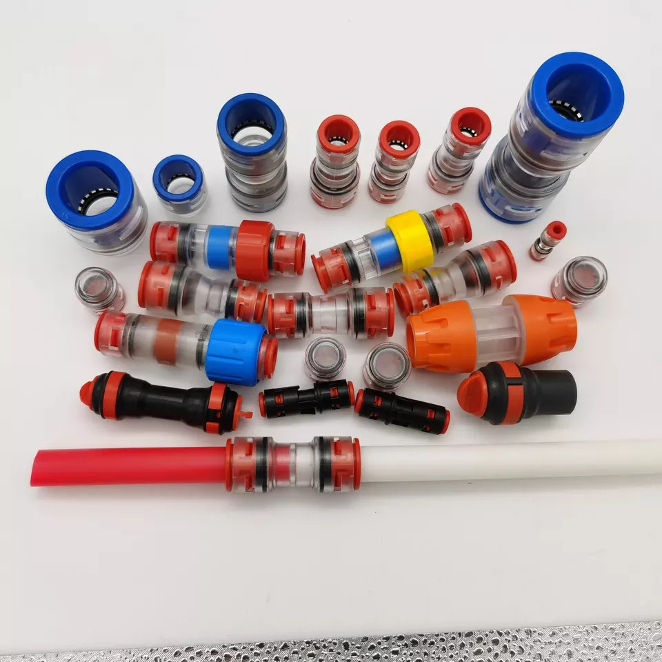 Push Fit Straight Microduct Connector 7/3.5mm To Connect Air Blowing Ip68
