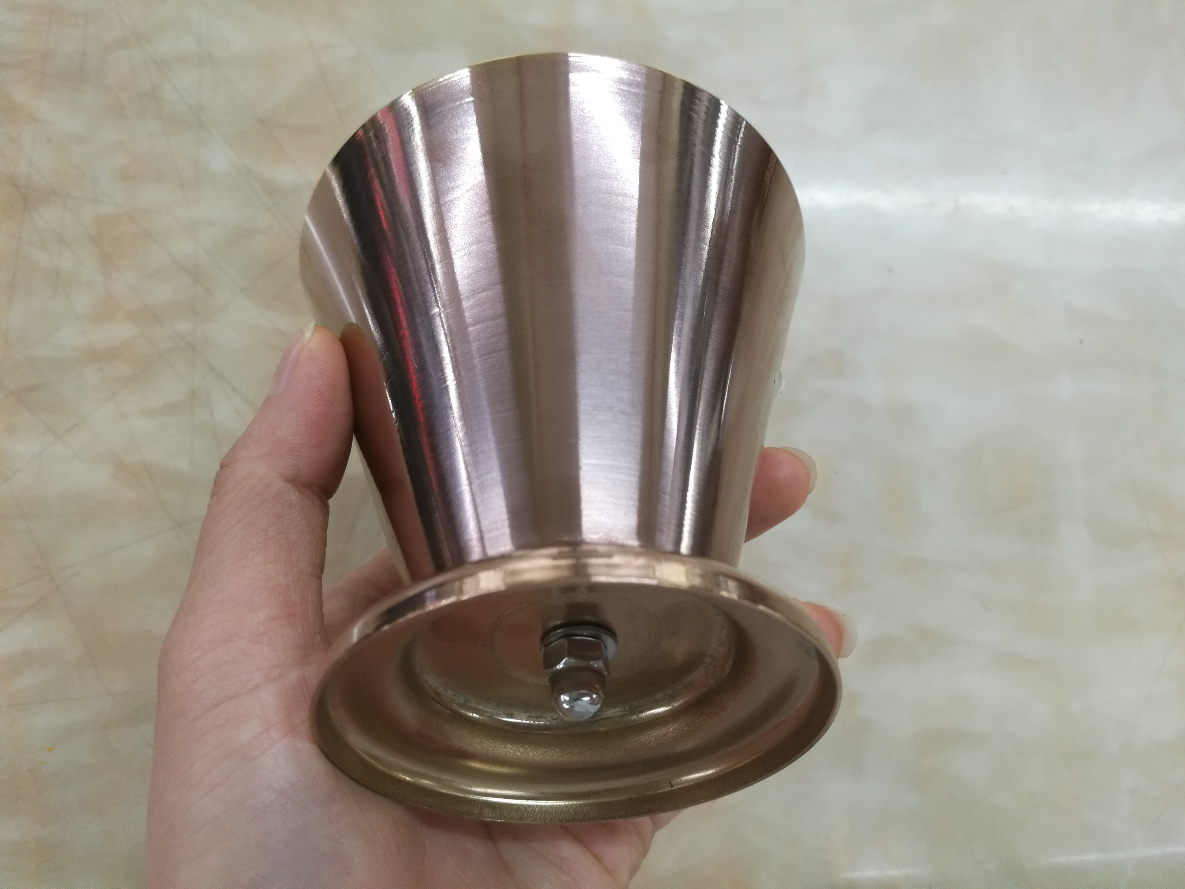 Rose - gold Color Stainless Steel Chips Cup / Silver French Fries Bucket Snack Food Container