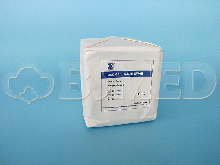 Surgical Dressing Medical Gauze Swabs Soft Touch Non - Lining ISO Certification