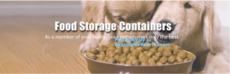 Dog Food Storage Container Large Airtight PET Food Container Measuring Cup 19lb/33qt Plastic Cat Dog Treat Containe