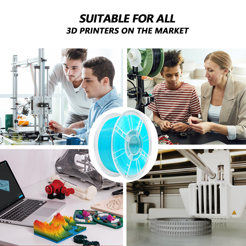 IBOSS Cyan PETG Filament 3D Printing Filament 1.75mm FDM Forming Technology 3d Printed