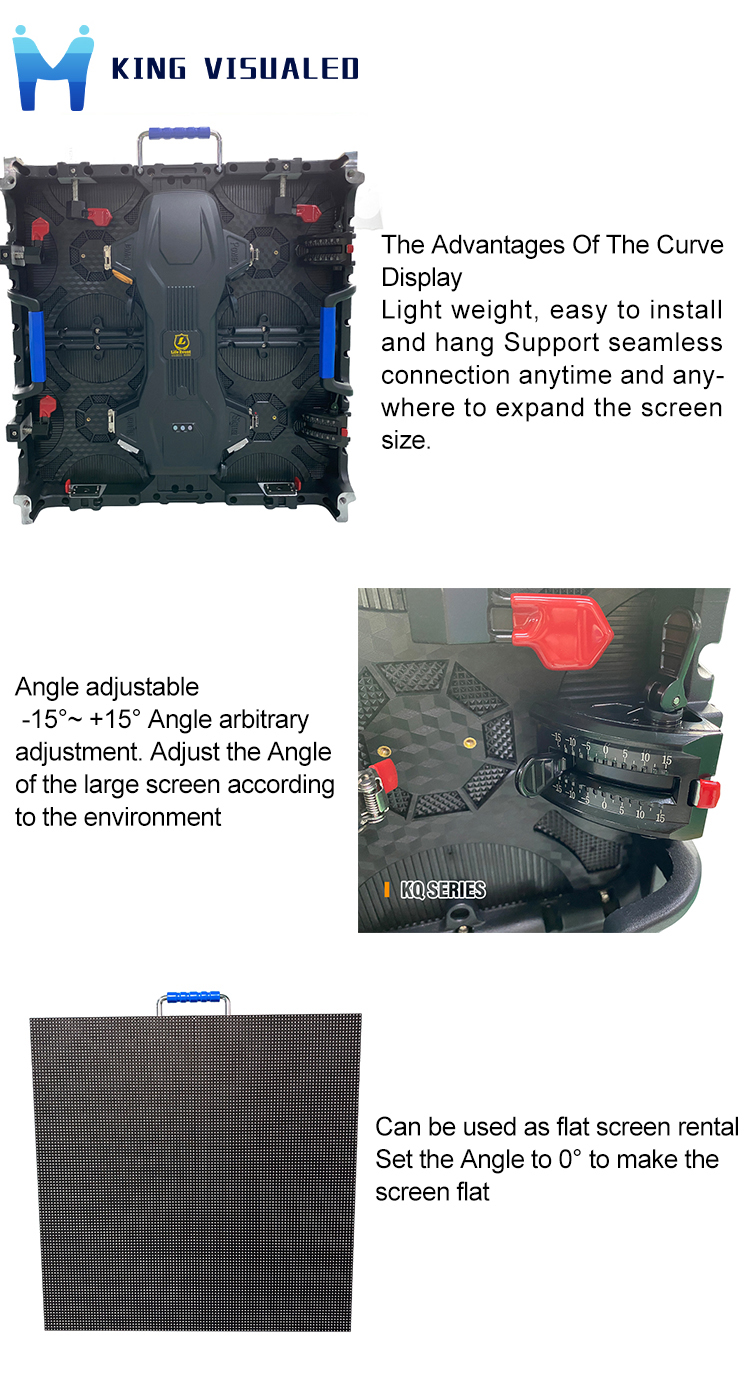 P2.9 P3.9 P3 Curved Indoor Rental Led Display Screen For Advertising