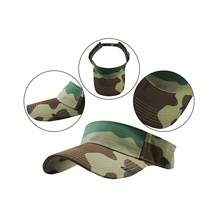 Adults Empty Plastic PVC Sun Visor Cap Velcro Back Closure