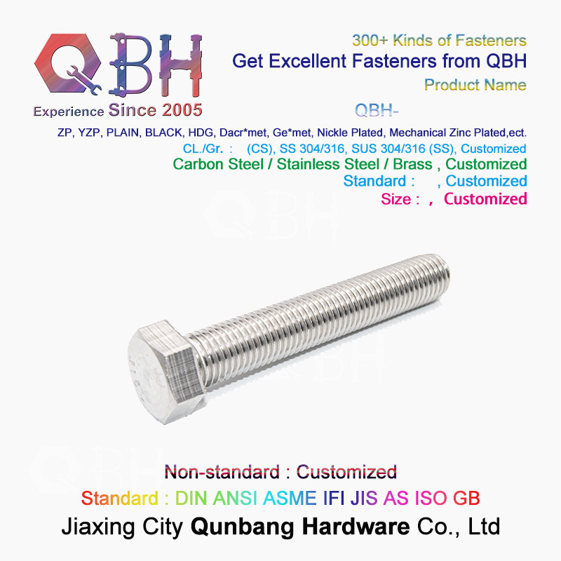 Long Screw 316 Ss Hex Bolt M4 M5 M6 M8 M10 M12 Full Pressure