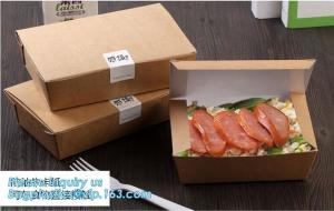 China Custom Wholesale Recyclable Packaging Food Kraft Paper Lunch Corrugated Box,premium food box paper folding lunch box bro on sale