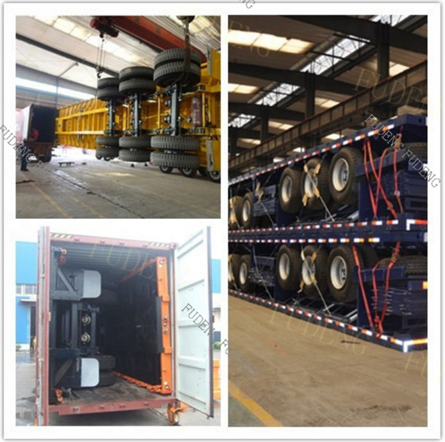40 Feet High Flatbed Container Trailer For Container / Cement Bags Transport