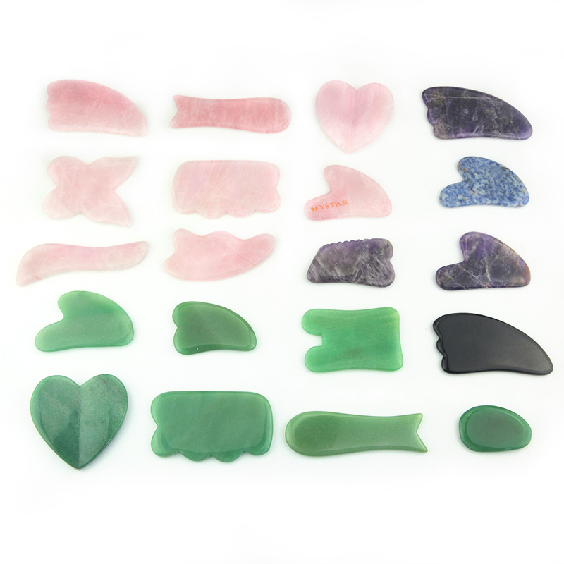 Xiuyan Hair Jade Massaging Comb Guasha Jade Stone Comb Cellulite Reduction