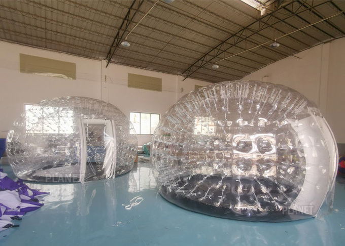 Airtight Igloo Transparent Inflatable Dome Tent With Led Light