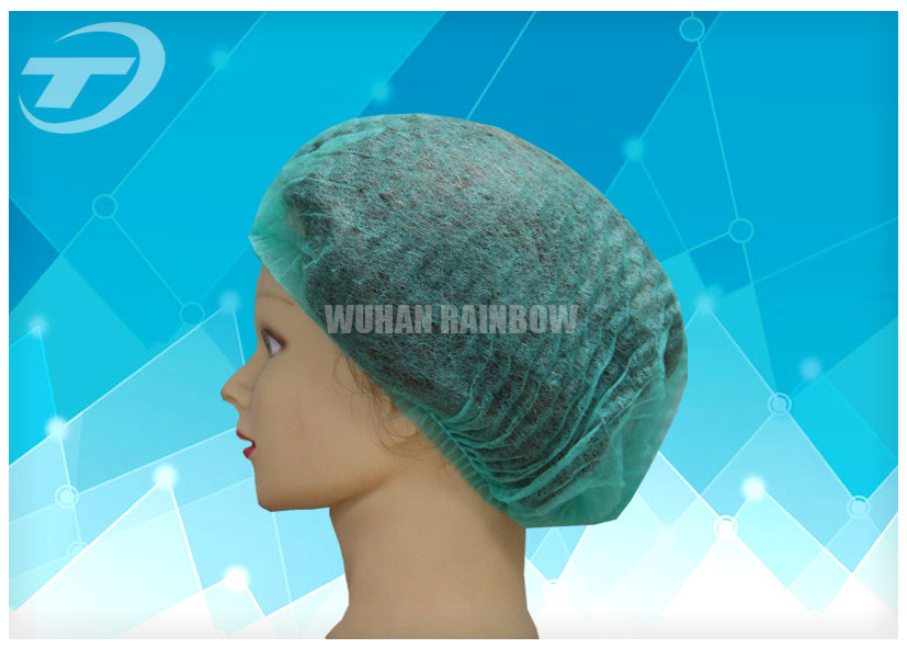 Hospital Nursing PP Disposable Mob Cap / Clip Bouffant Surgical Caps