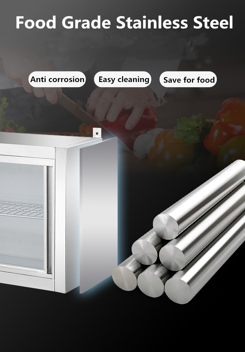 180W Stainless Steel Kitchen Fridge Freezer 140L Anticorrosive Wall Mounted