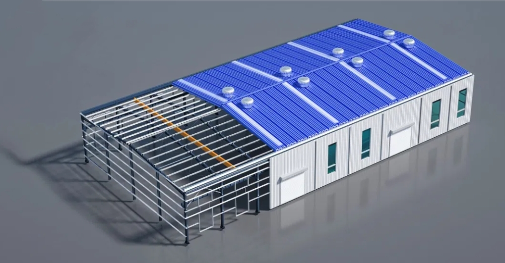 Prefabricated Metal Construction Building Q355b Q235b Steel Frame Contruction Buildings