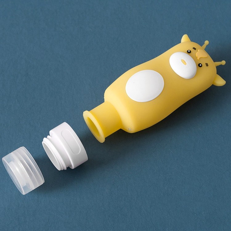 Sets of Cartoon Split Charging Silicone Travel Bottle Cosmetics Storage
