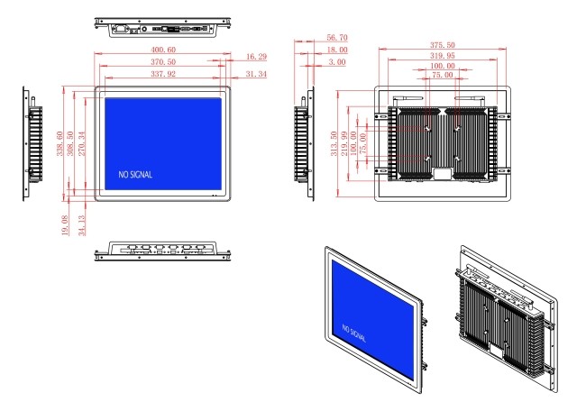 17-Inch Precision Monitor for Industrial Automation and Security Systems