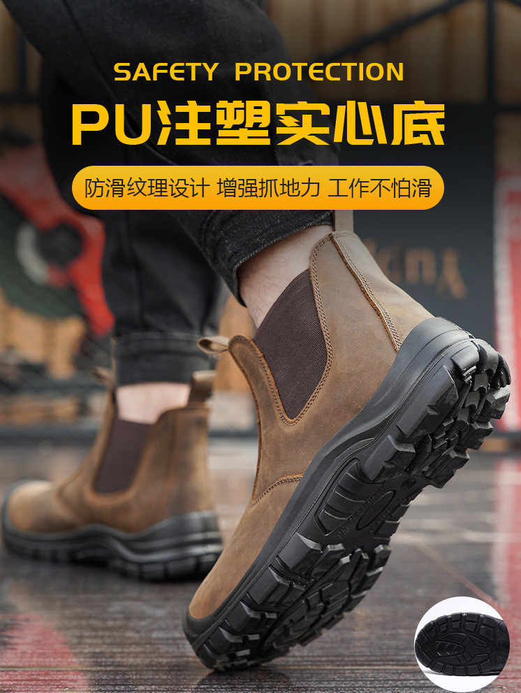 Genuine Leather Waterproof Women'S Security Work Boots Kevlar Work Shoes