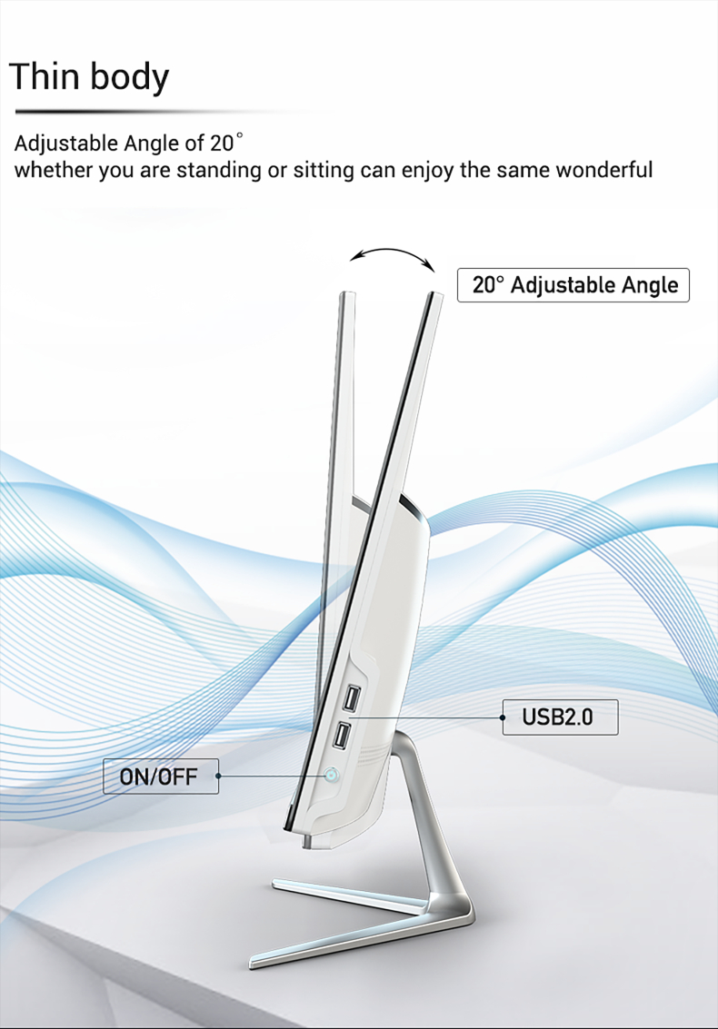 21.5inch Built-in Battery Led Laptop Aio Desktop With Wifi For School Office Gaming