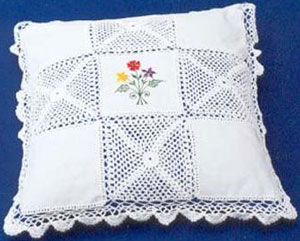 square Asian style colorful corchet hook made cotton pillow cover cushion overlay as home