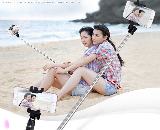 For Christmas gift selfie sticks bluetooth selfie portrait camera shutter promotional gift