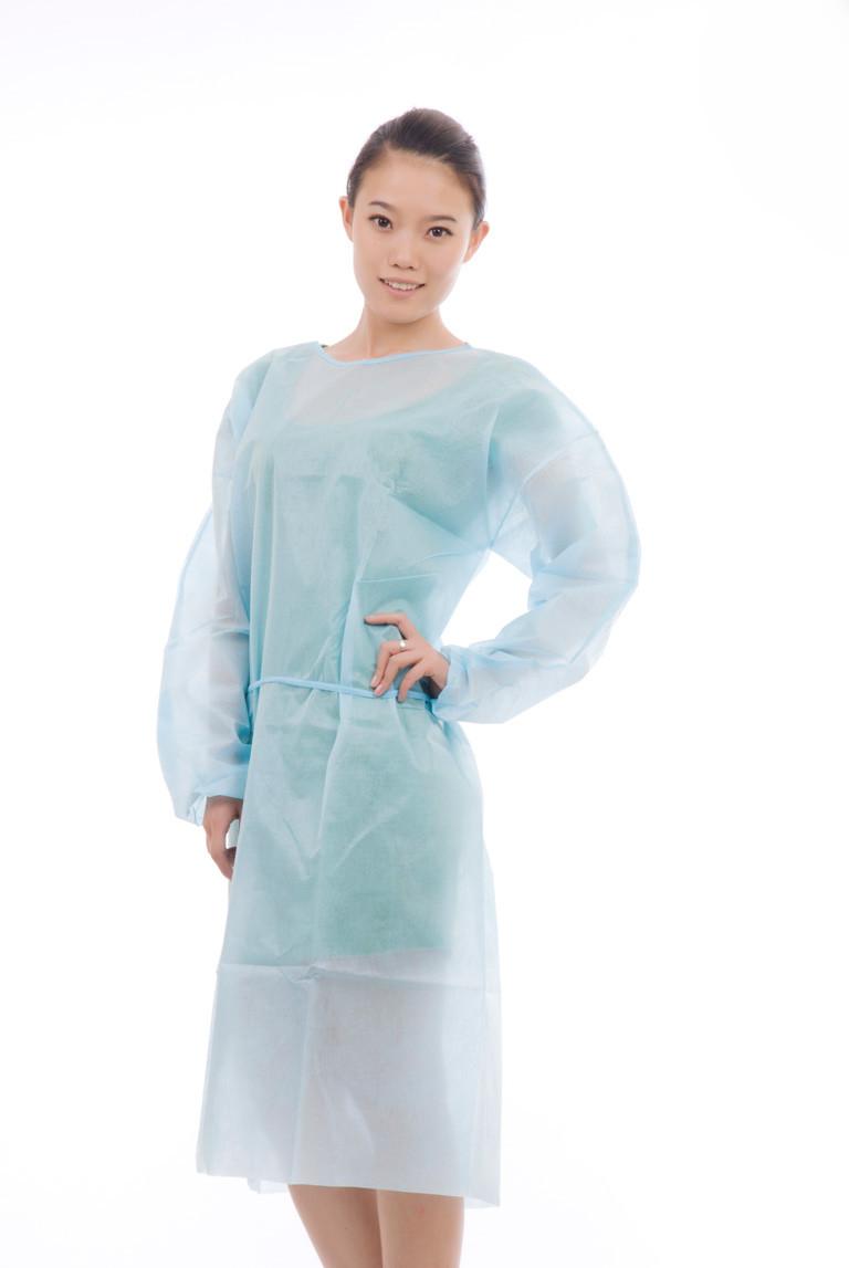 OEM Anti Splash Polypropylene SMS Disposable Isolation Gowns