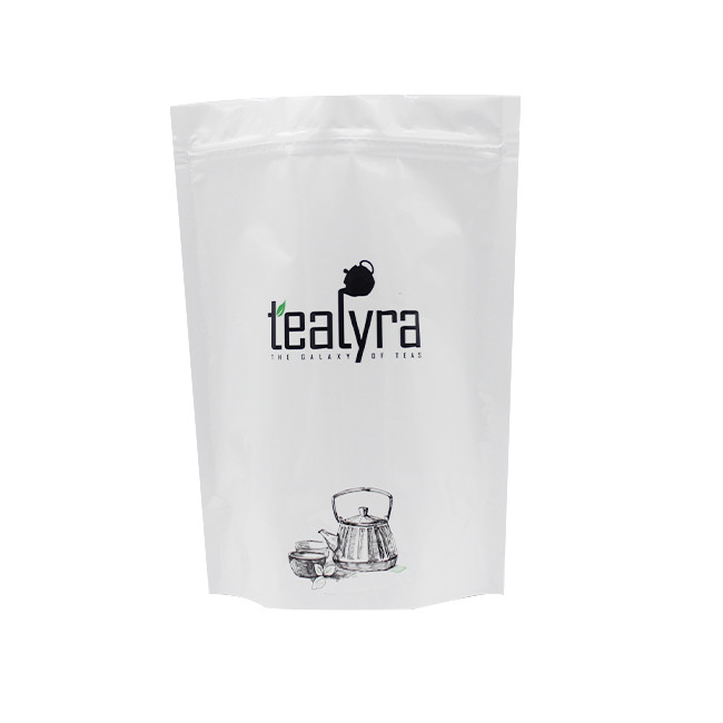 Two Colors Coffee Packaging Pouch Aluminum Foil Flat Bottom With Valve And Zipper