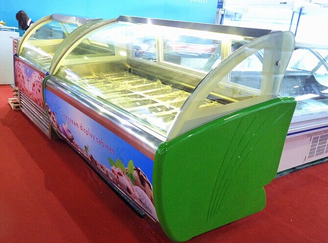 Automatic Defrost Popsicles Ice Cream Display Freezer With 12 Pcs 1 / 3 Pan
