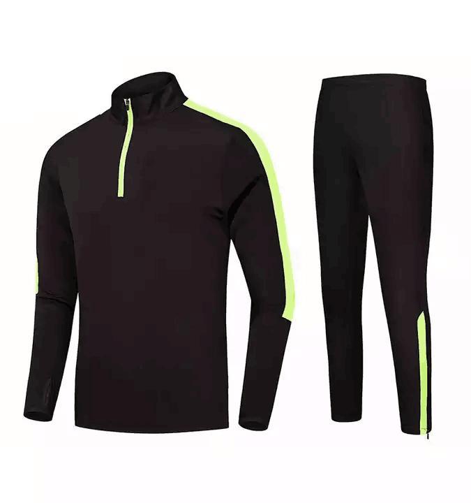 Custom Soccer Tracksuit Jacket Sport Training Tracksuit Quick Dry Men 2 Piece Set Football Jacket