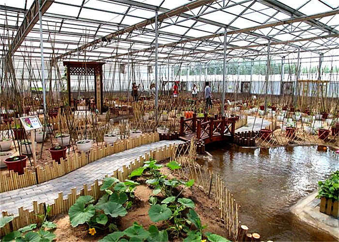 PC Sheet Cover Material Modular Greenhouse Durable With Cooling System