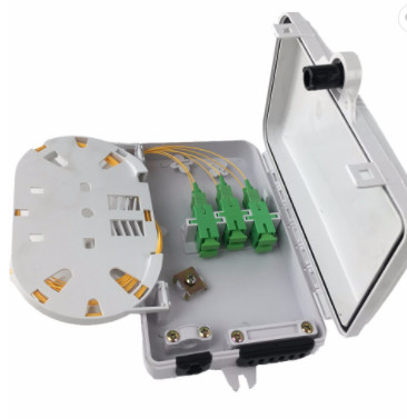 6 Fiber Optic Termination Cabinet , Fiber Optic Wall Box 8mm Cable Port