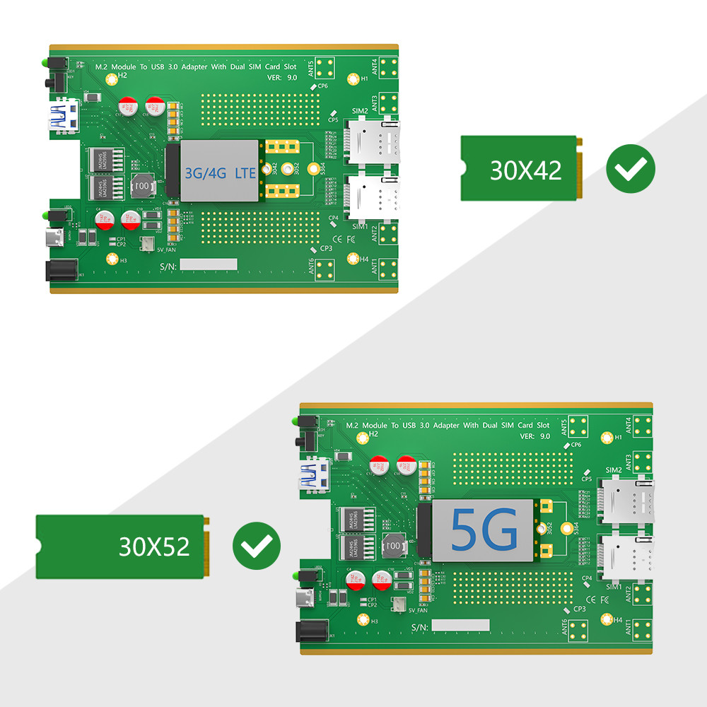 Wireless NGFF M.2 4G 5G Module To USB 3.0 Adapter Wifi Network Card For Desktop