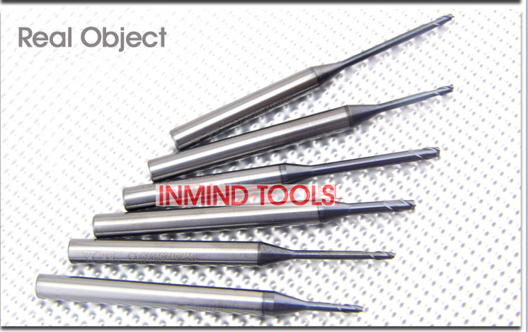 0.6 UM Grain Size End Milling Cutter , Long Neck Square Solid Carbide End Mills