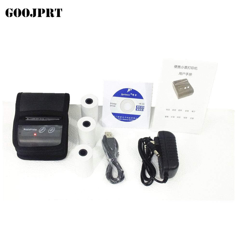 Smartphone 2 Inch Portable Bluetooth Printer Multi Interfaces Stable Working