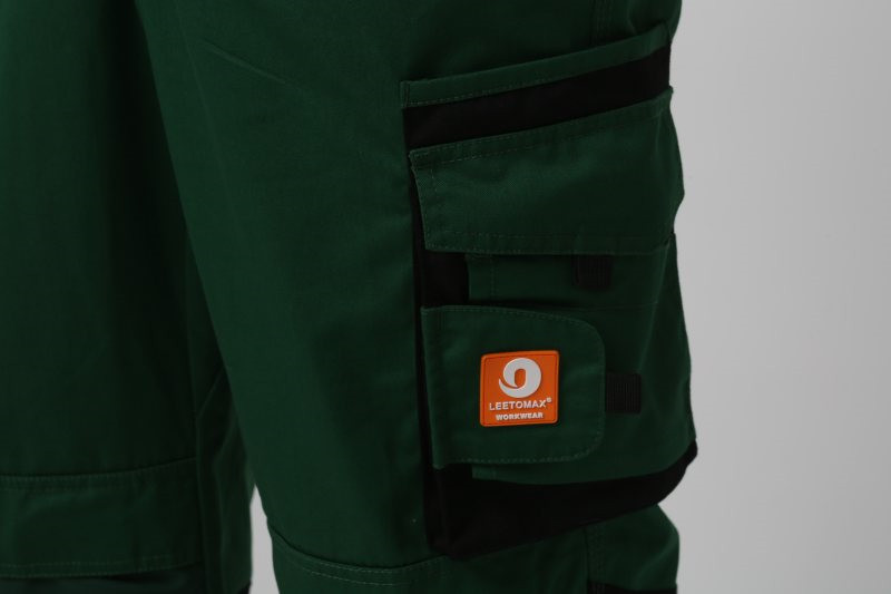 Knee Pad Pockets Mens Work Uniforms Velcro Fastener Mens Mechanic Overalls