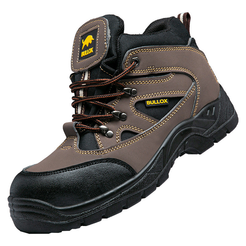 Security Work Boots Oxford Cloth Safety Boots PU Injection Sole Steel Plate Anti-proof Work Shoes For Men