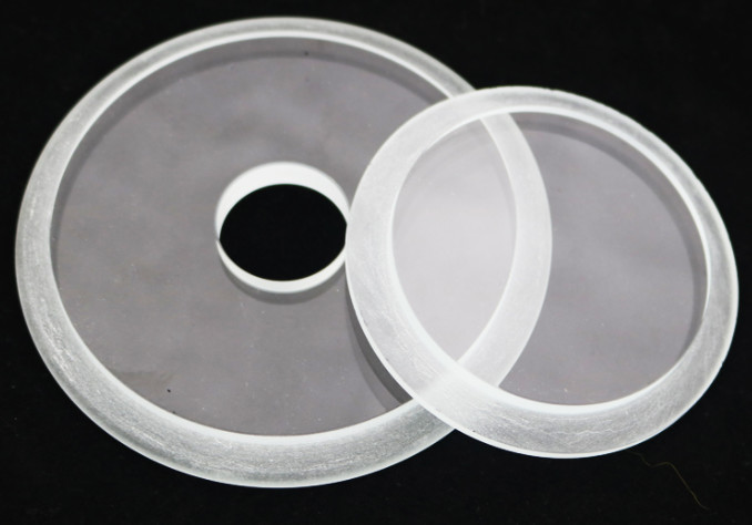 Optical Grade Round / Square High Borosilicate Glass Smooth Surface Tempered Step Glass For Light Cover