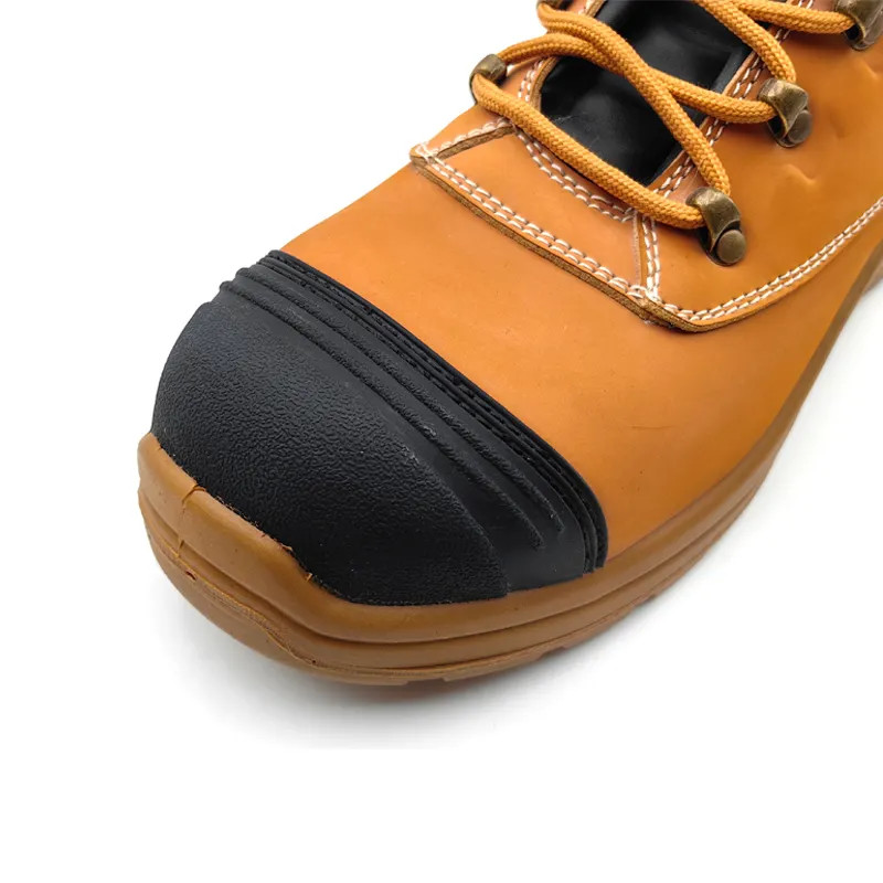 Oil And Water Slip Resistant Boots Industrial Leather Construction Boots With Zipper
