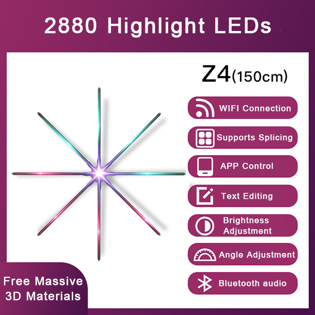 150 CM 3D Hologram Fan Interactive 3D Hologram Ad LED Fan For Shopping Mall