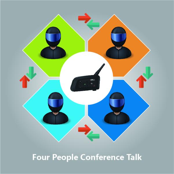 DSP Noise Reduction Helmet Bluetooth Intercom , V4 Motorcycle Helmet Accessories