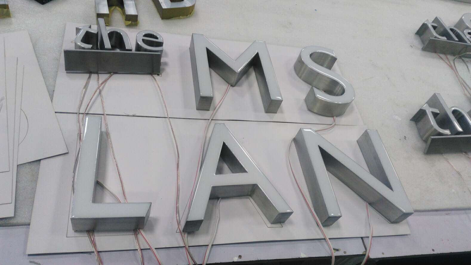 Custom Front Lit Channel Letter Sign Stainless Steel 12mm CCC Approved