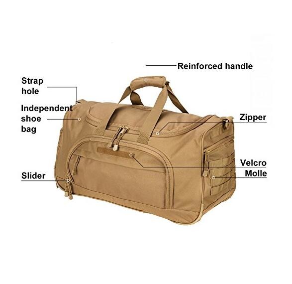 Travel Sports Bag Gym Bag with Shoes Compartment,Tactical outdoor duffle bag