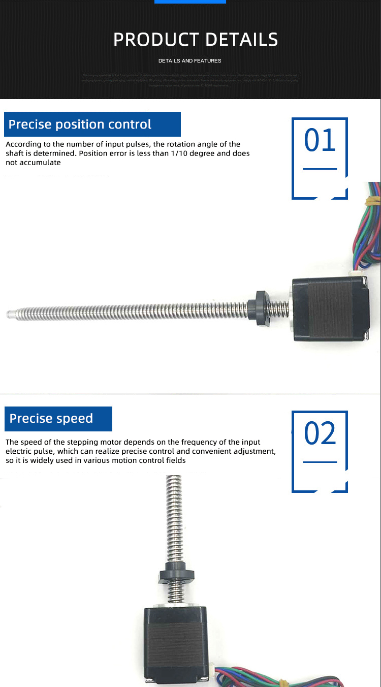 Faradyi Custom Factory Price Threaded Shaft Lead Screw Hybrid Stepper Motor With Nut 20mm Linear Stepper Motor