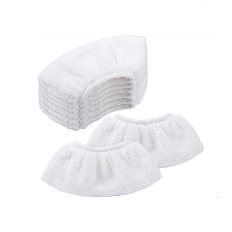 Universal White 13.5 Inch Length Steam Mop Washable Pads