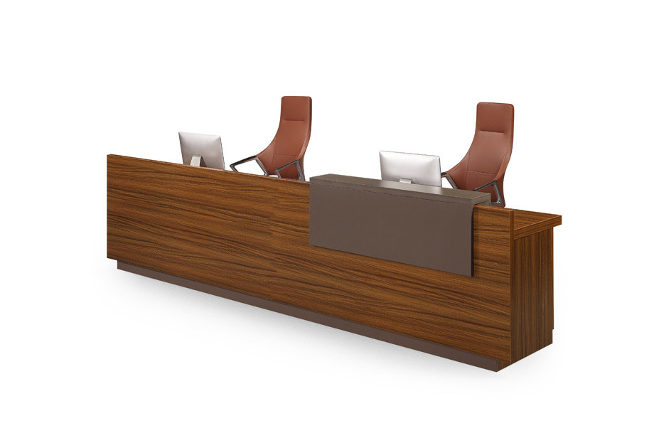 Commerical Salon Reception Counter Desk Environmental Friendly With Veneer