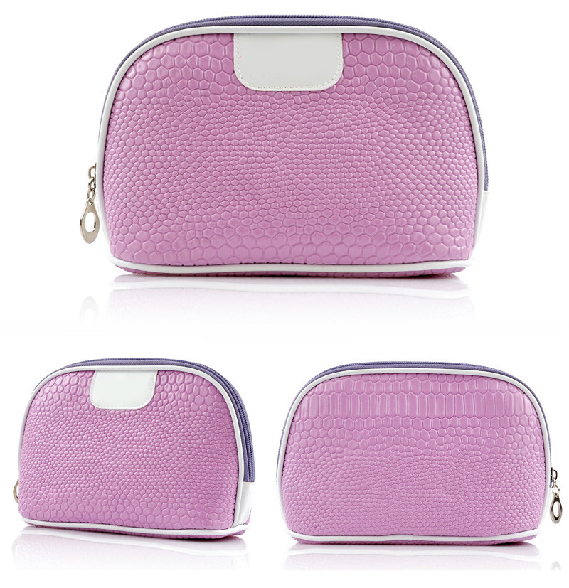 Portable Travel Shell Shape Cosmetic PU Makeup Bag